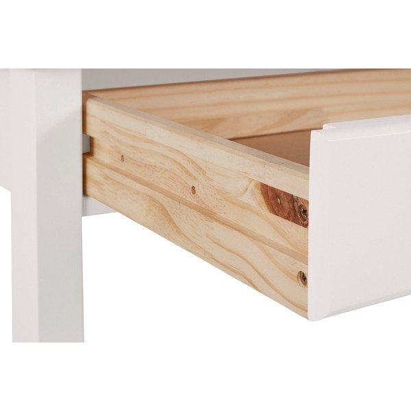 Bijeli radni stol od borovine s policom Støraa Gava-image-3