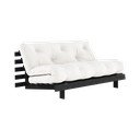 Krem sklopiva sofa 160 cm Roots Black Night – Karup Design