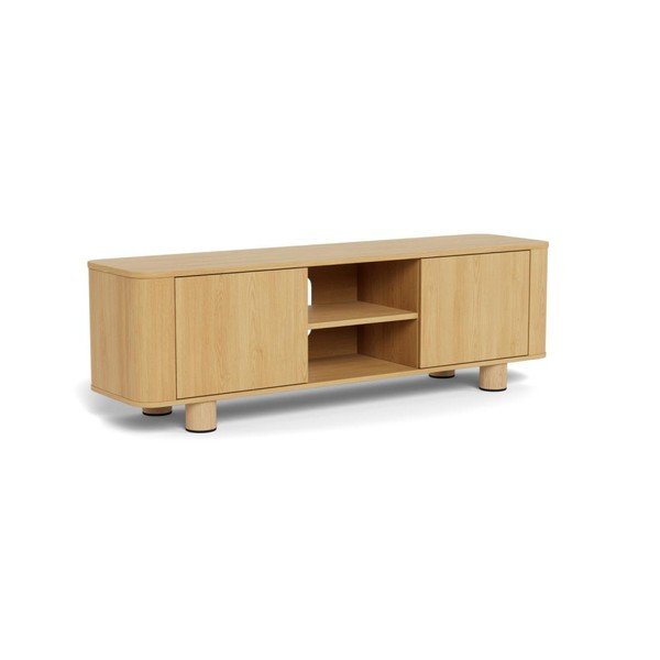 TV komoda u dekoru hrasta u prirodnoj boji 160x50x40 cm Atmore – Actona