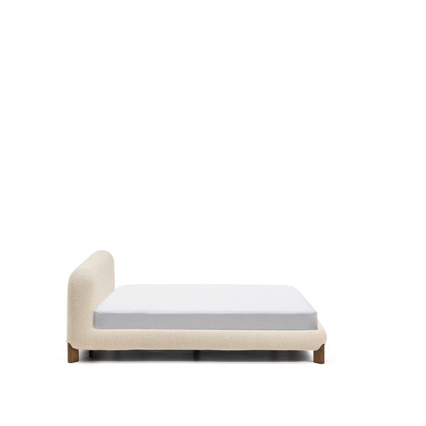 Bež tapecirani bračni krevet bez podnice 160x200 cm Odina – Kave Home-image-4