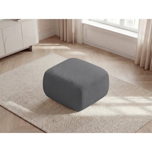 Sivi tabure od bouclé tkanine Montaigne – Bobochic Paris-image-3