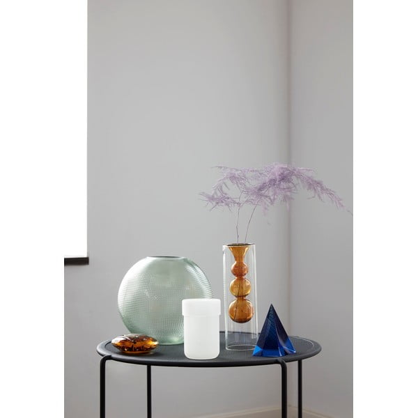 Zelena staklena vaza Hübsch Sole, visina 20 cm-image-1