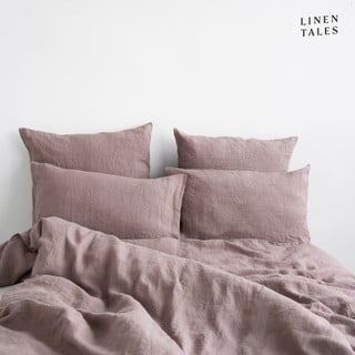 Roza lan produžena posteljina za bračni krevet 200x220 cm - Linen Tales