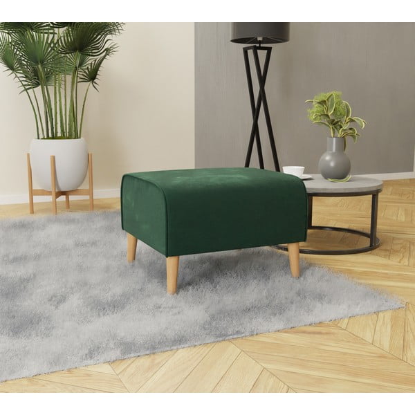 Tamno zeleni baršunast tabure Carole – Ropez-image-2