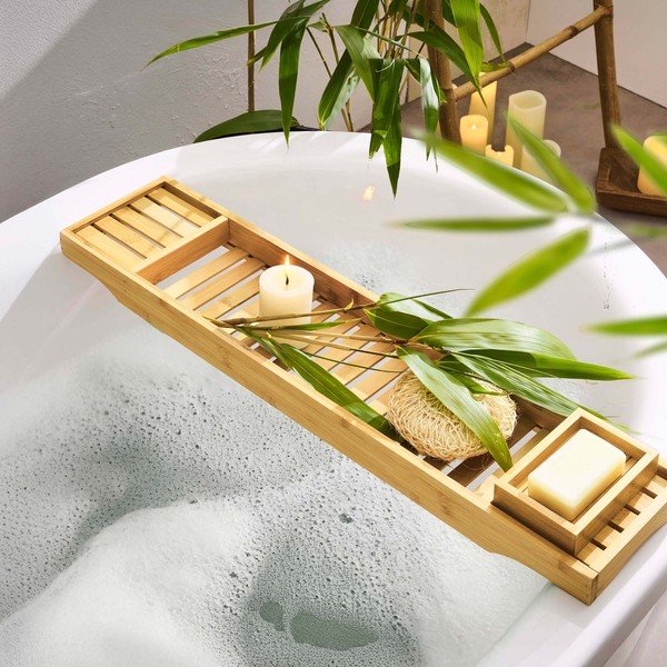 Bambusov pladanj za kupanje u kadi 70 cm Hanoi – douceur d'intérieur-image-1