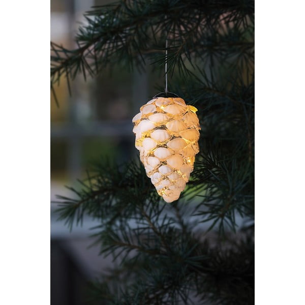 Bijeli viseći božićni svjetlosni ukras ø 5 cm Celina – Sirius-image-1