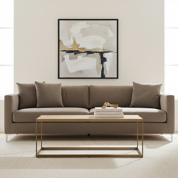 Smeđi/u prirodnoj boji stolić za kavu s pločom stola u dekoru hrasta 40x120 cm Grenoble – Premier Housewares-image-3
