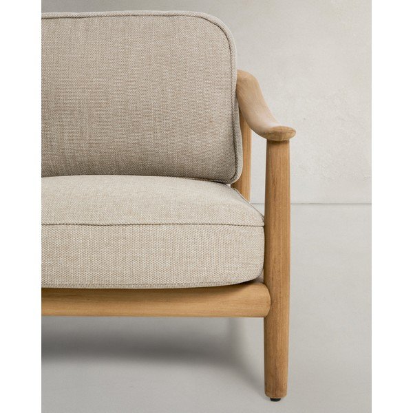 Bež/u prirodnoj boji podstavljena vrtna sofa Elunda – Kave Home-image-3