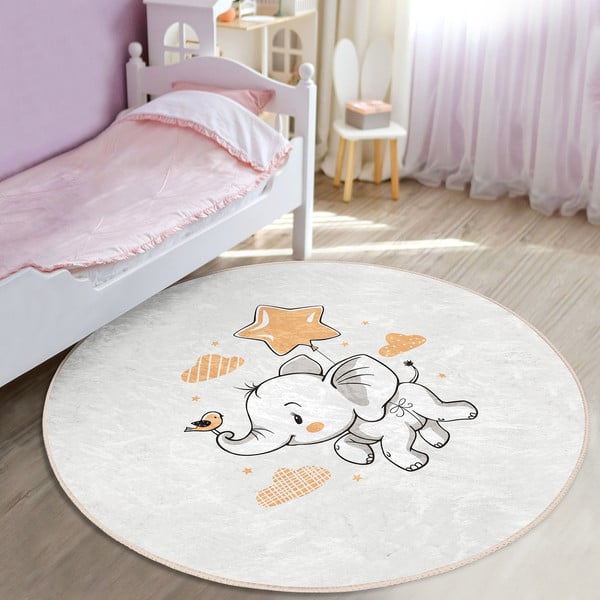 Krem dječji tepih ø 100 cm Comfort – Mila Home-image-1