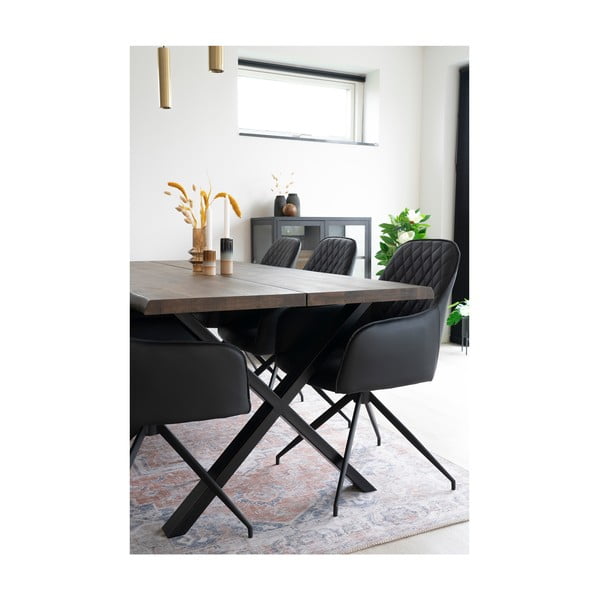 Crna podstavljena blagovaonska stolica Harbo – House Nordic-image-4