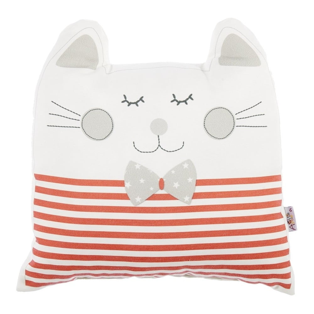 Crveni pamučni dječji jastuk Mike & Co. NEW YORK Pillow Toy Big Cat, 29 x 29 cm