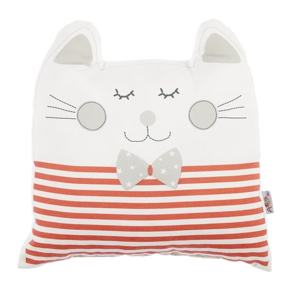 Crveni pamučni dječji jastuk Mike & Co. NEW YORK Pillow Toy Big Cat, 29 x 29 cm