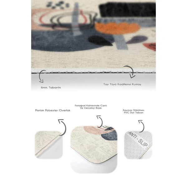 Bež od samta kupaonske prostirke u setu 2 kom 60x100 cm – Mila Home-image-3