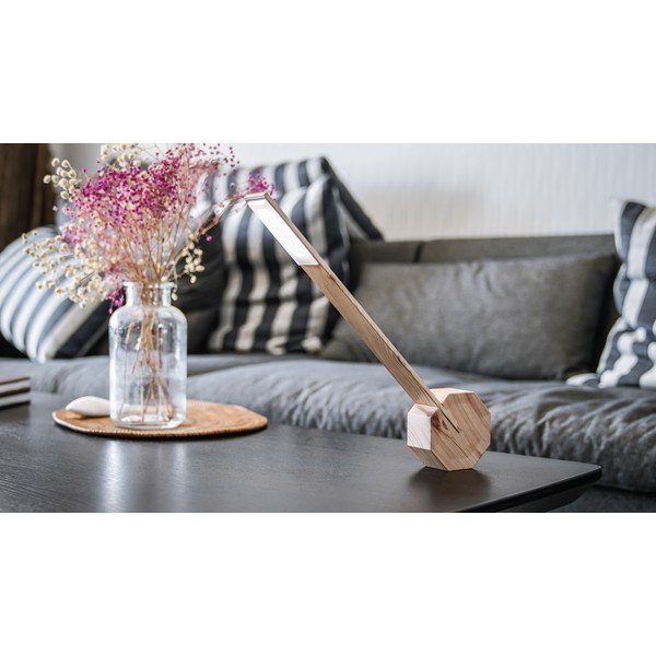 Svjetlo smeđa LED stolna lampa (visina 38 cm) Octagon One – Gingko-image-1