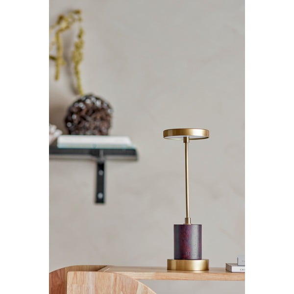 LED stolna lampa s mogućnosti zatamnjivanja u zlatnoj boji s metalnim sjenilom (visina 30 cm) Chico – Bloomingville-image-1