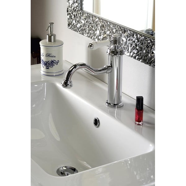 Stojeća slavina za umivaonik u sjajno srebrnoj boji Vienna – Sapho-image-1