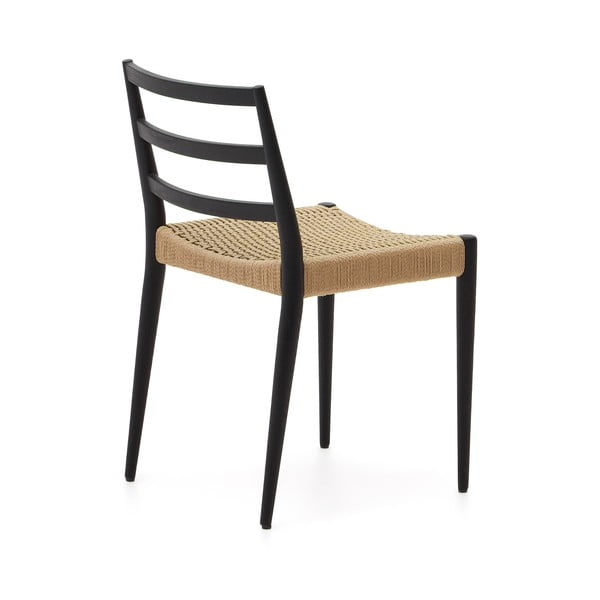 Crne/u prirodnoj boji blagovaonske stolice u setu 2 kom od punog hrasta Analy – Kave Home-image-4