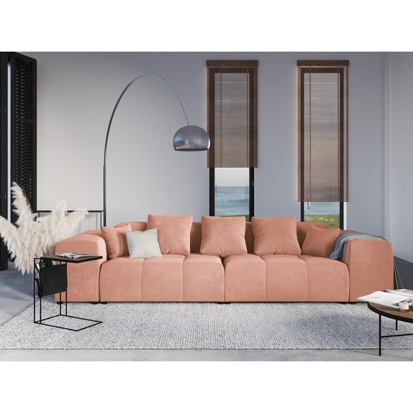 Ružičasti baršunasti jastuk za modularnu sofu Rome Velvet - Cosmopolitan Design-image-2