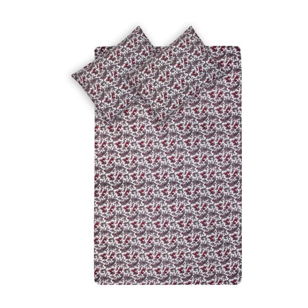 Set smeđih elastičnih pamučnih plahti i jastučnice Fitted Sheet Duro, 100 x 200 cm