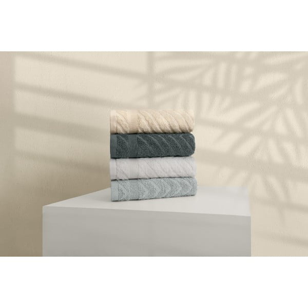 Žuti /sivi pamučni ručnici u setu 4 kom od frotira 50x90 cm – Foutastic-image-1