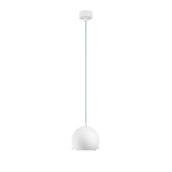 Bijela stropna svjetiljka sa zelenim kabelom Sotto Luce Myoo