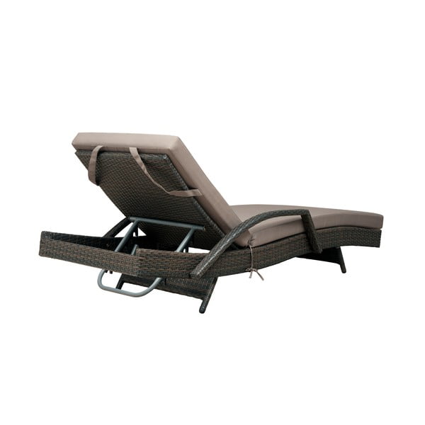 Smeđa/bež vrtna ležaljka od umjetnog ratana Redondo – Unique Furniture-image-4