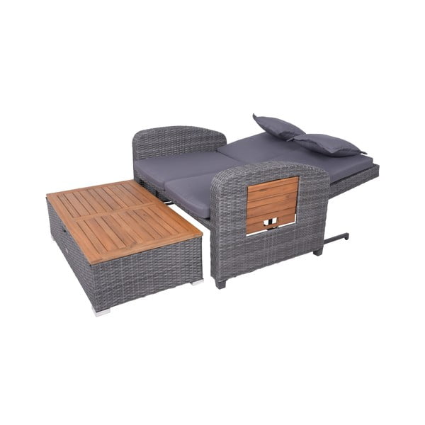 Siva vrtna sofa od umjetnog ratana Bari – Garden Pleasure-image-2