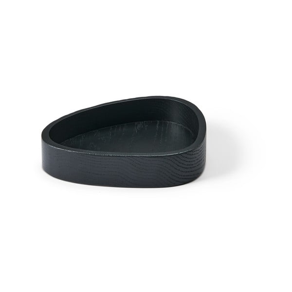 Crna dekorativna drvena kutija za pohranu 14x12,5x3 cm Curve S – LIND DNA