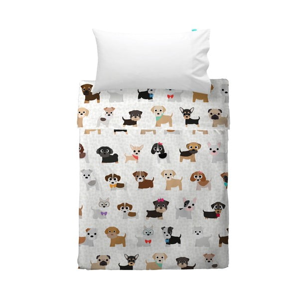 Dječja navlaka za jastuk i prekrivač Psi lisice, 100 x 130 cm