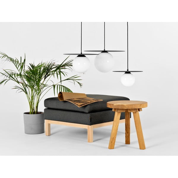 Crna viseća svjetiljka sa staklenim sjenilom ø 40 cm Skiva Ball – CustomForm-image-2