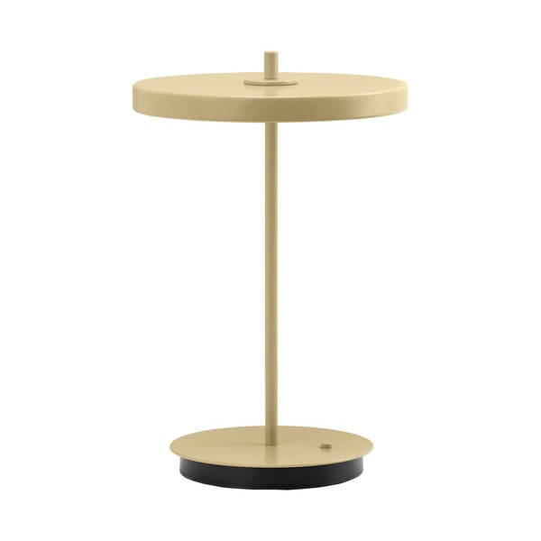 Svijetlo žuta metalna LED stolna lampa s metalnim sjenilom (visina 31 cm) Asteria Move – UMAGE