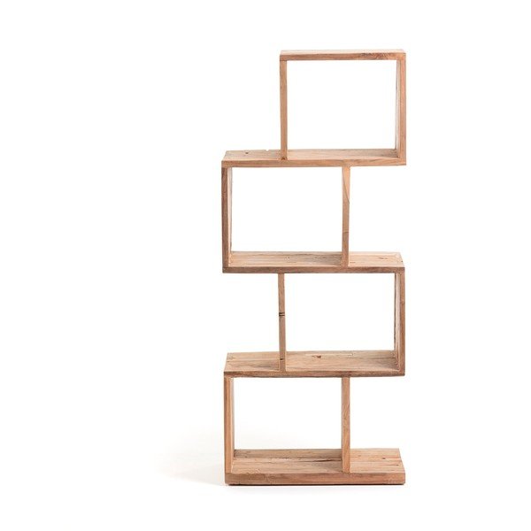 Biblioteka od masivne tikovine u prirodnoj boji 55x132x30 cm Aroba – Kave Home