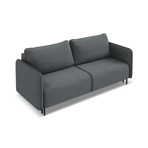 Tamno siva sklopiva/s prostorom za odlaganje sofa 226 cm Luana – Makamii-image-3