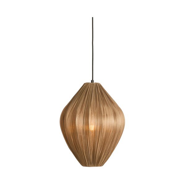Smeđa viseća svjetiljka s tekstilnim sjenilom ø 12 cm Verita – Light & Living-image-1