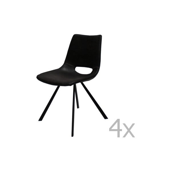 Set od 4 crno sive stolice Canett Coronas