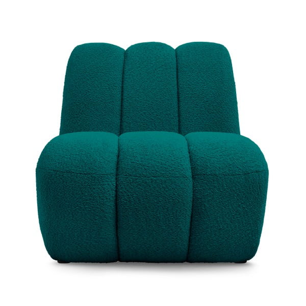 Tirkizna fotelja od bouclé tkanine Janissaire – Bobochic Paris-image-3