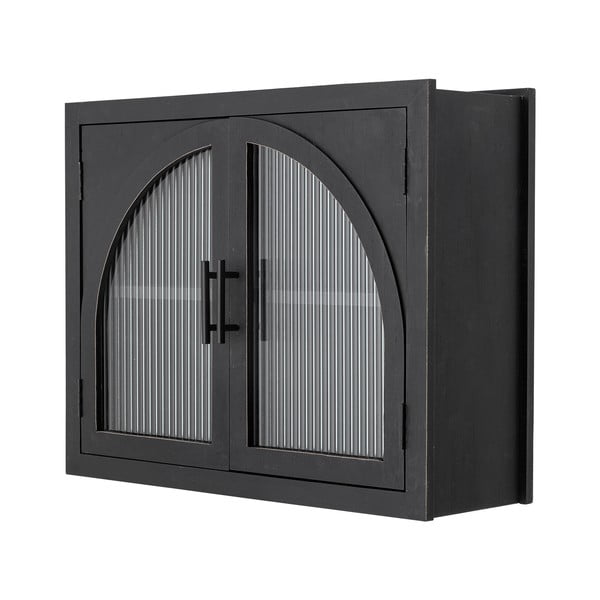 Crna viseća vitrina od masivne jele 62x49x23 cm Lario – Bloomingville-image-2