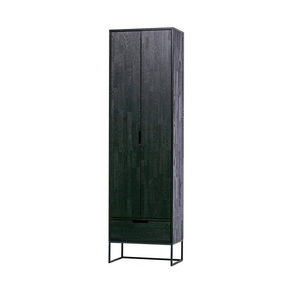 Crni ormarić od čvrste jeseni 60x210x36 cm Silas – WOOOD-image-3