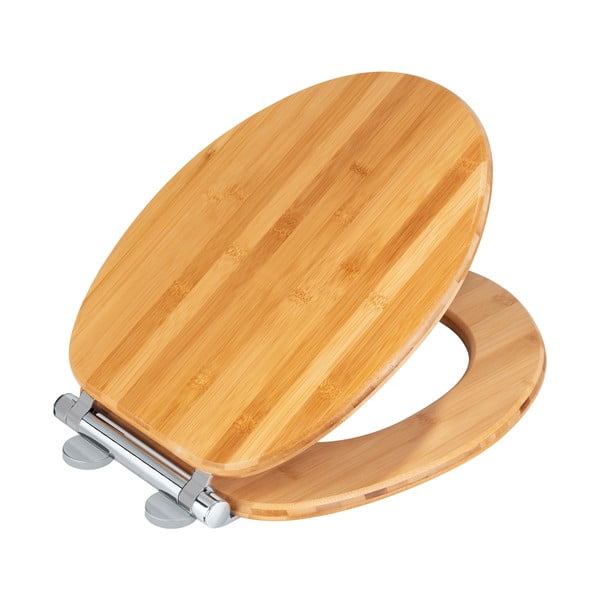 Drvena WC daska s lakim zatvaranjem Wenko Bambusa, 35 x 41 cm-image-2