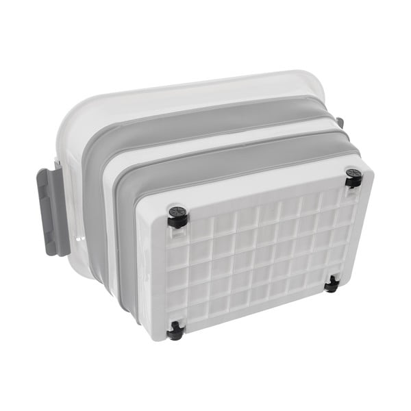 Bijela/siva plastična kutija za pohranu s poklopcem 54x39x28 cm Kemp – Orion-image-2