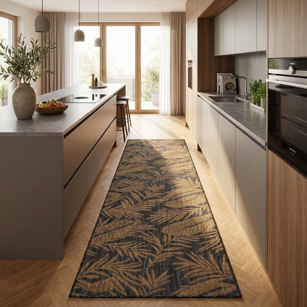 Crna/smeđa unutarnja i vanjska staza 80x250 cm Mira 1451 – Ayyildiz Carpets-image-1
