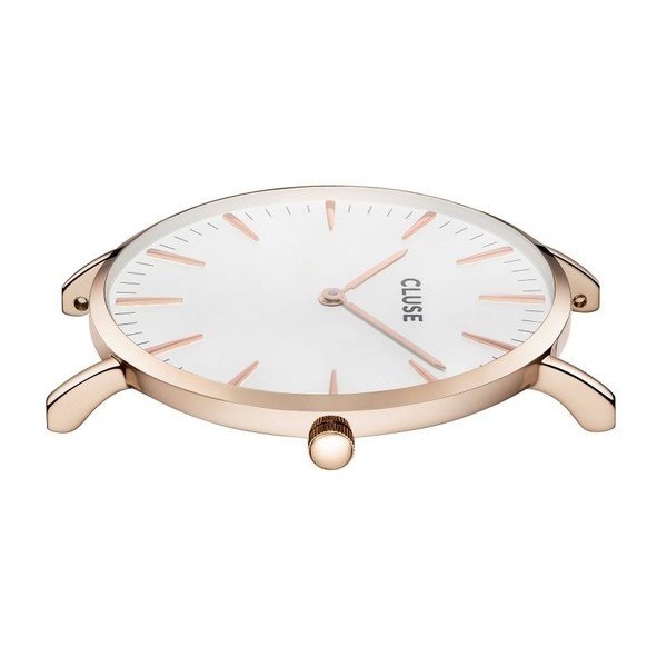 Damski ručni sat sa kožnim remenom i rose gold detaljima Cluse La Bohéme-image-2