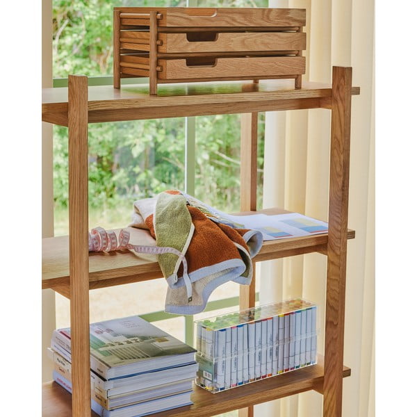 Smeđi pamučan ručnik od frotira 70x140 cm Block – Hübsch-image-4