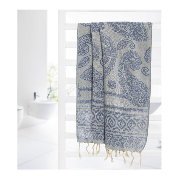 Hamam ručnik Paisley, plava-image-2