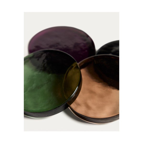 Tamno smeđi stakleni podmetač za čaše Obila – Kave Home-image-2