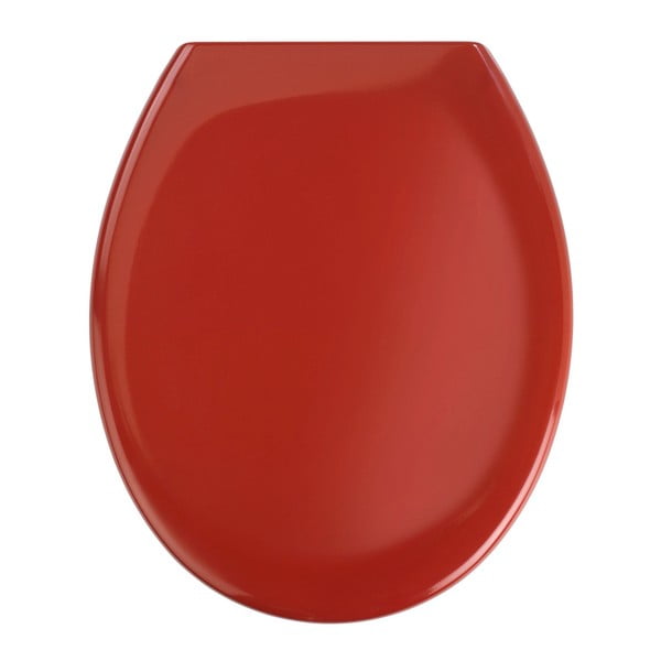 Crvena WC daska s lakim zatvaranjem Wenko Premium Ottana, 44,5 x 37,5 cm