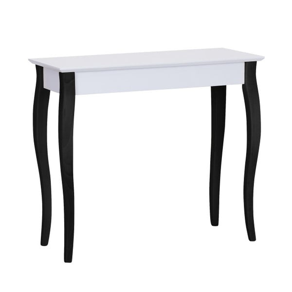 Bijeli konzolni stol s crnim nogama Ragaba Lilo širine 85 cm
