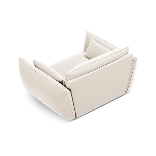 Bež baršunasti fotelja Vanda – Mazzini Sofas-image-3