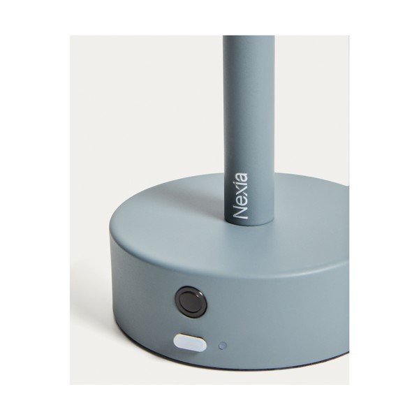 Svijetlo plava metalna LED stolna lampa (visina 30 cm) Bow – Kave Home-image-3