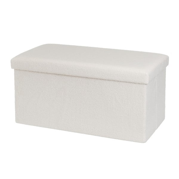 Bijeli tabure od bouclé tkanine Ecru – Casa Selección